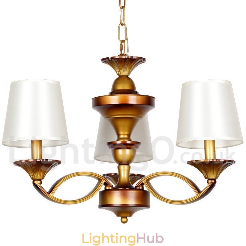 3 Light Retro Mediterranean Style Rustic Candle Style Chandelier