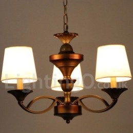 3 Light Retro Mediterranean Style Rustic Candle Style Chandelier