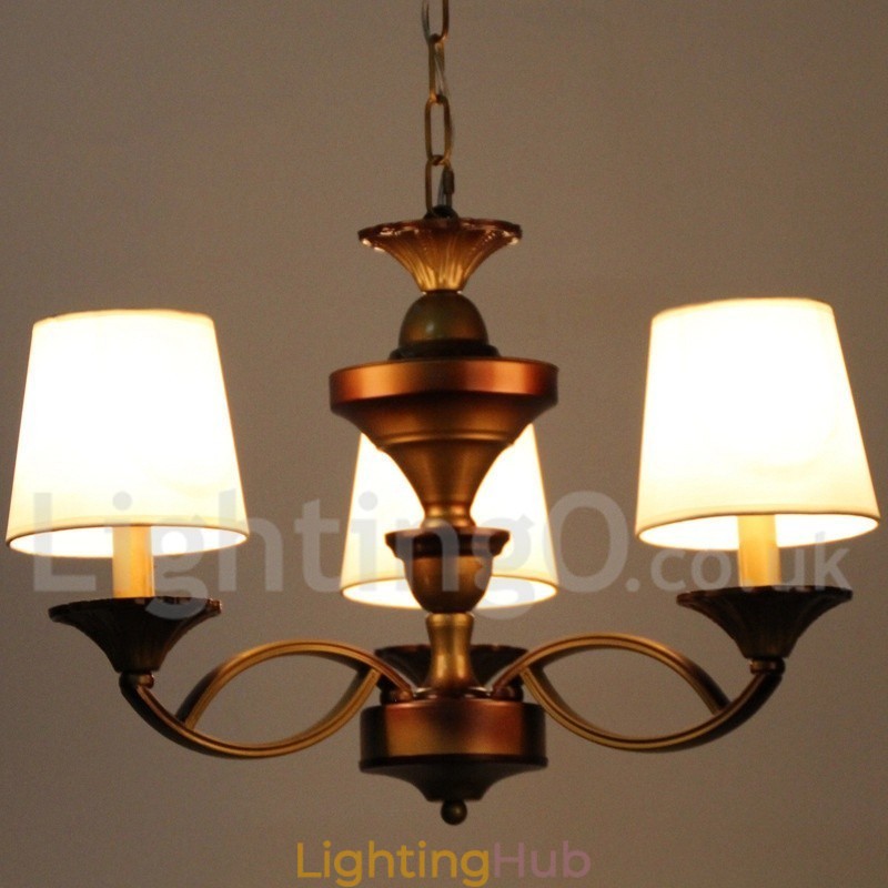 3 Light Retro Mediterranean Style Rustic Candle Style Chandelier