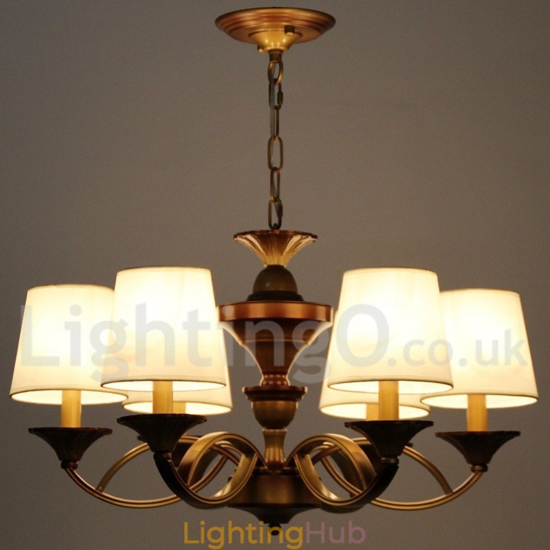 6 Light Retro Mediterranean Style Rustic Candle Style Chandelier