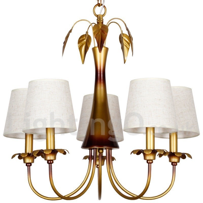 5 Light Modern Contemporary Rustic Candle Style Chandelier