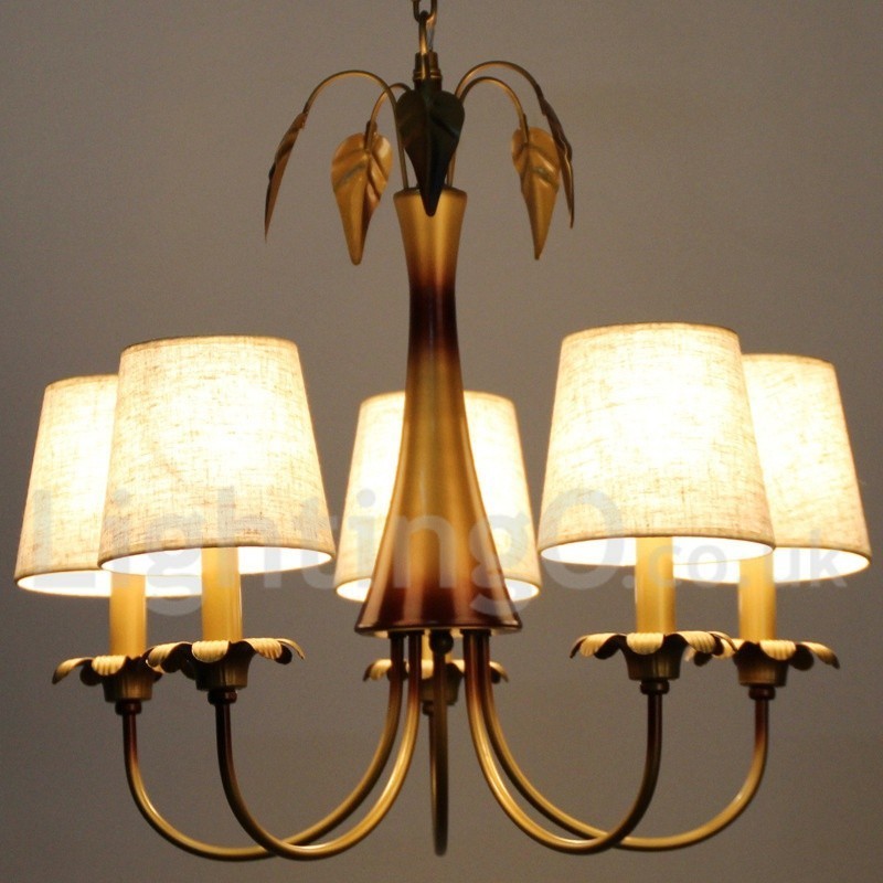 5 Light Modern Contemporary Rustic Candle Style Chandelier