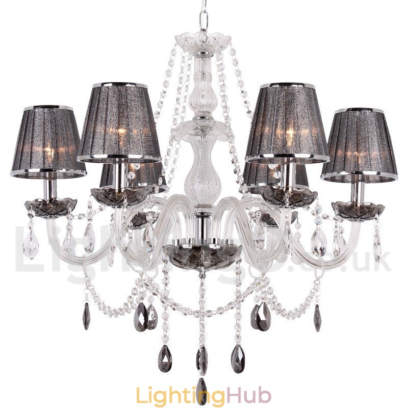 6 Light K9 Crystal Candle Style Chandelier