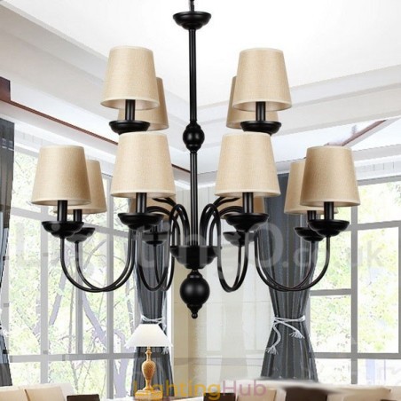 12 Light Rustic 2 Tier Retro Contemporary Candle Style Chandelier 12 Light Rustic 2 Tier Retro Contemporary Candle Style Chandelier