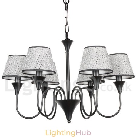 6 Light Rustic Modern Contemporary Retro Black Candle Style Chandelier 6 Light Rustic Modern Contemporary Retro Black Candle Style Chandelier