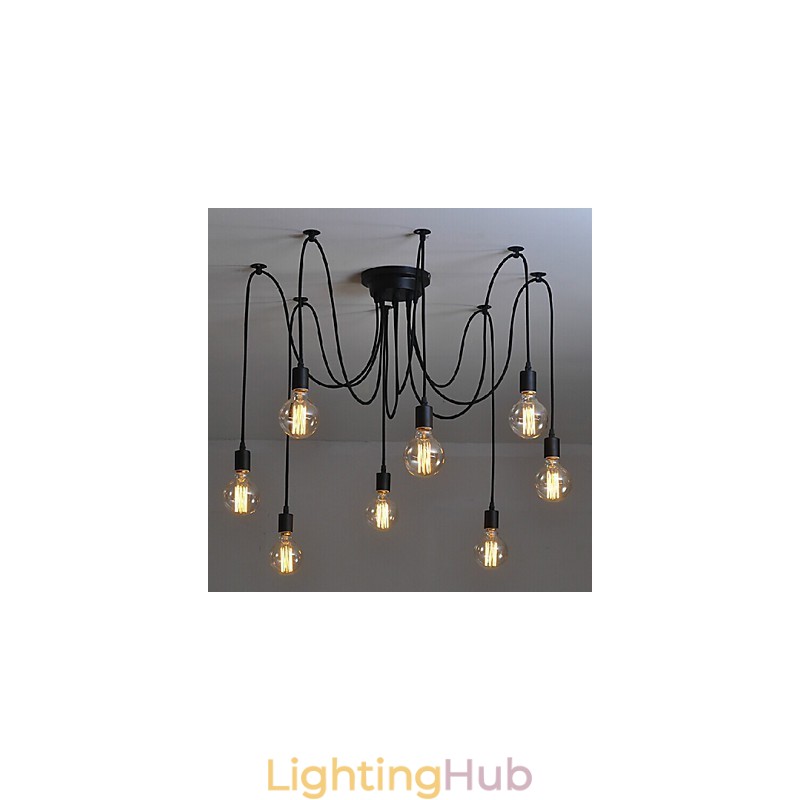 8 Lights Chandelier Pendant Light Traditional Classic Retro Metal