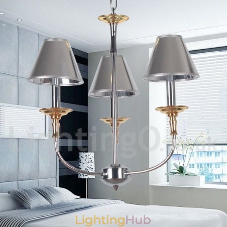 3 Light Modern Contemporary Chrome Candle Style Chandelier 3 Light Modern Contemporary Chrome Candle Style Chandelier