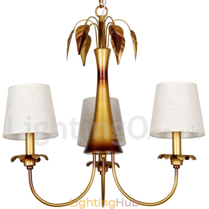 3 Light Modern Contemporary Rustic Candle Style Chandelier