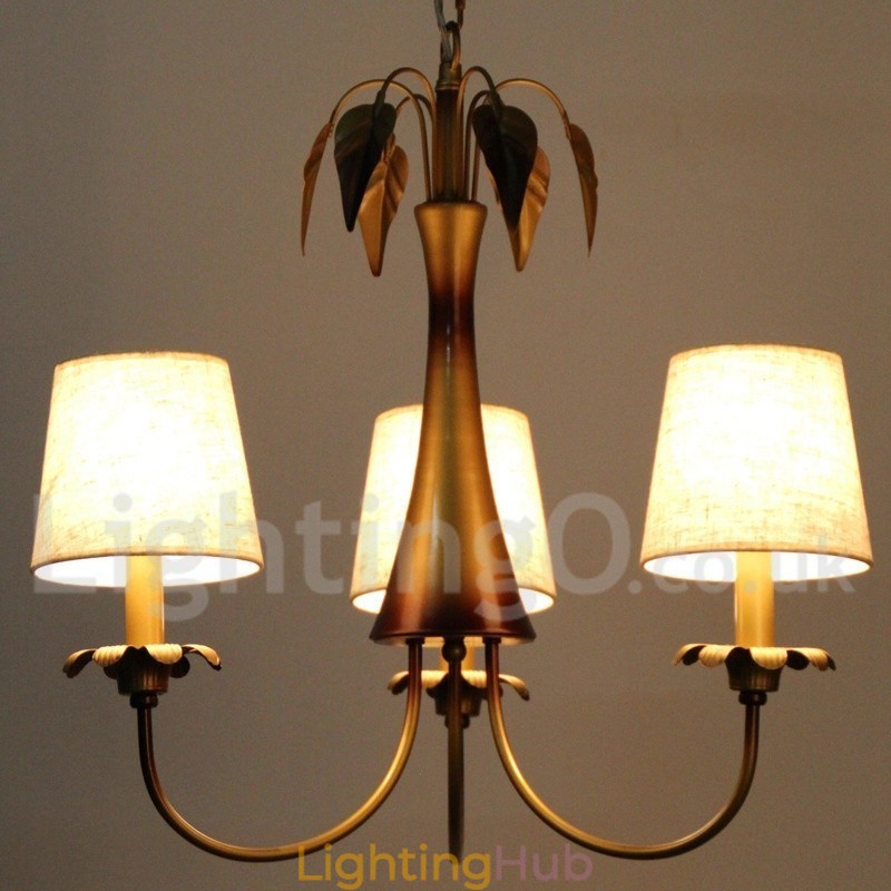 3 Light Modern Contemporary Rustic Candle Style Chandelier