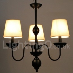 3 Light Rustic Retro Contemporary Candle Style Chandelier