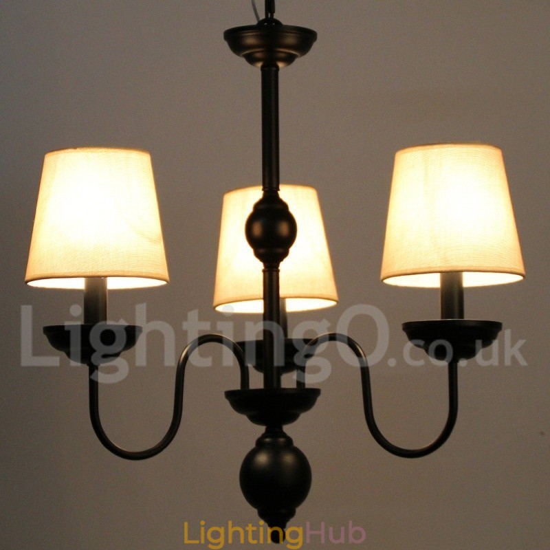 3 Light Rustic Retro Contemporary Candle Style Chandelier