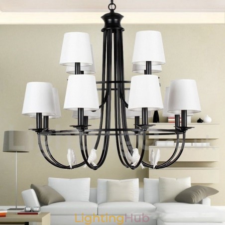 12 Light Retro Black Mediterranean Style Rustic Contemporary Candle Style Chandelier 12 Light Retro Black Mediterranean Style Rustic Contemporary Candle Style Chandelier