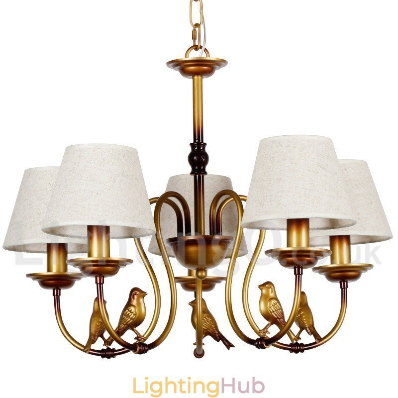 5 Light Modern Contemporary Rustic Retro Candle Style Chandelier