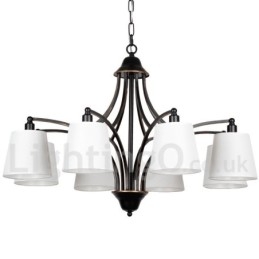 8 Light Rustic Retro Contemporary Candle Style Chandelier