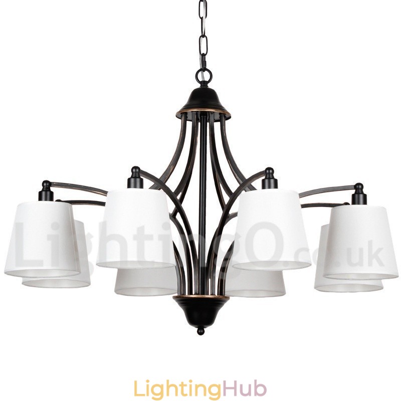 8 Light Rustic Retro Contemporary Candle Style Chandelier