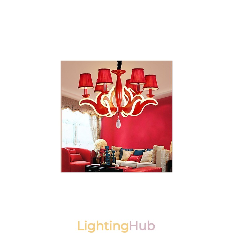 Creative Garden Lights Red Acrylic Chandelier