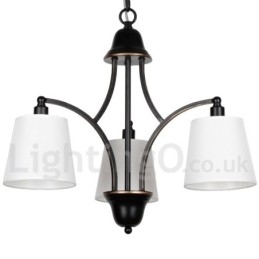 3 Light Rustic Retro Contemporary Candle Style Chandelier
