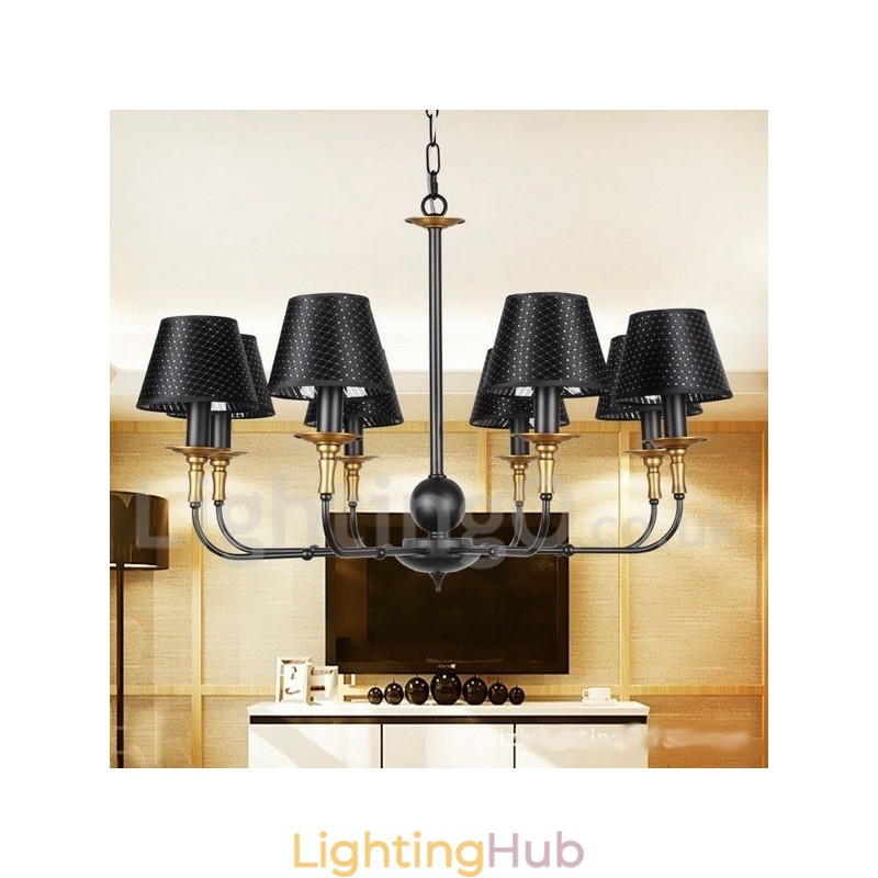 8 Light Retro Rustic Candle Style Chandelier