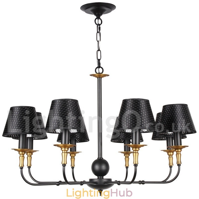 8 Light Retro Rustic Candle Style Chandelier