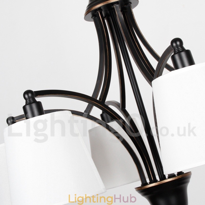6 Light Rustic Retro Contemporary Candle Style Chandelier