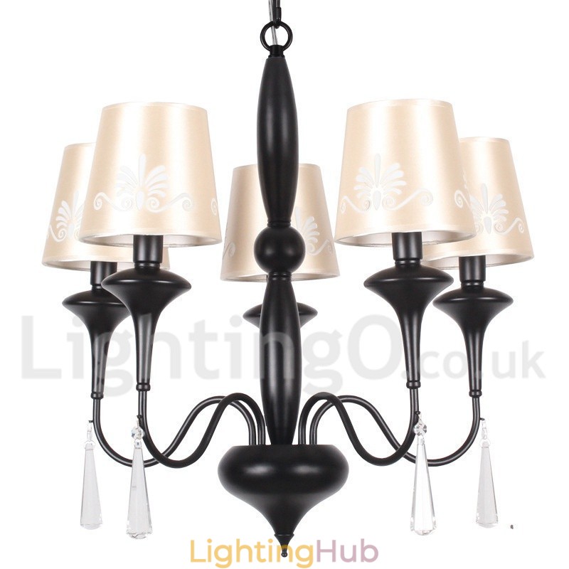 5 Light Mediterranean Style Candle Style Chandelier