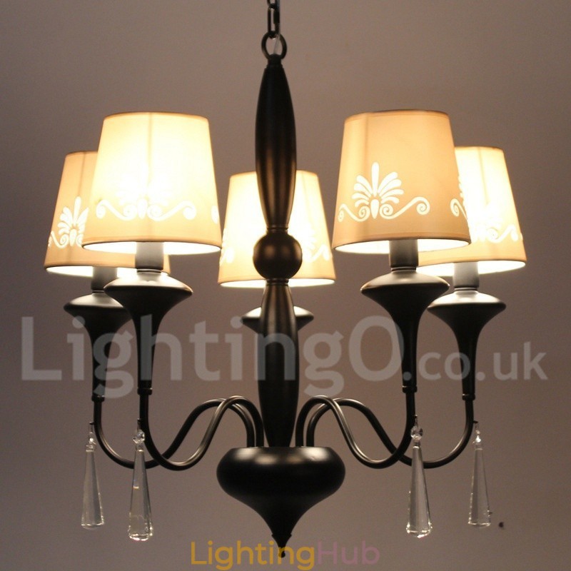 5 Light Mediterranean Style Candle Style Chandelier