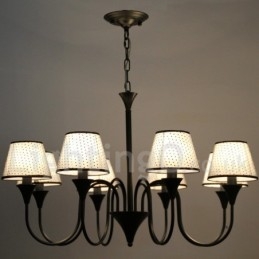 8 Light Rustic Modern Contemporary Retro Black Candle Style Chandelier