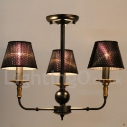 3 Light Retro Rustic Candle Style Chandelier