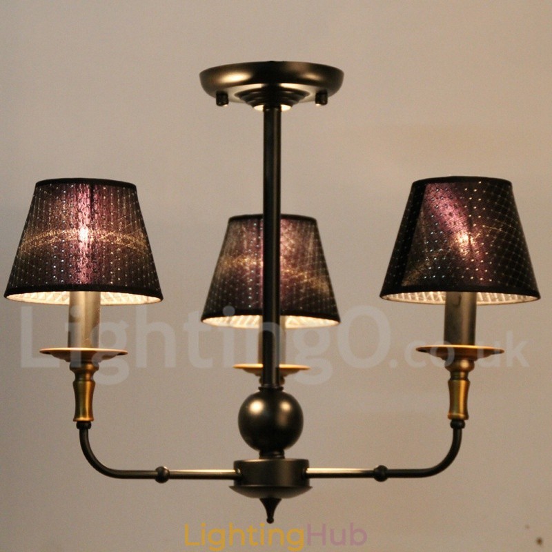 3 Light Retro Rustic Candle Style Chandelier