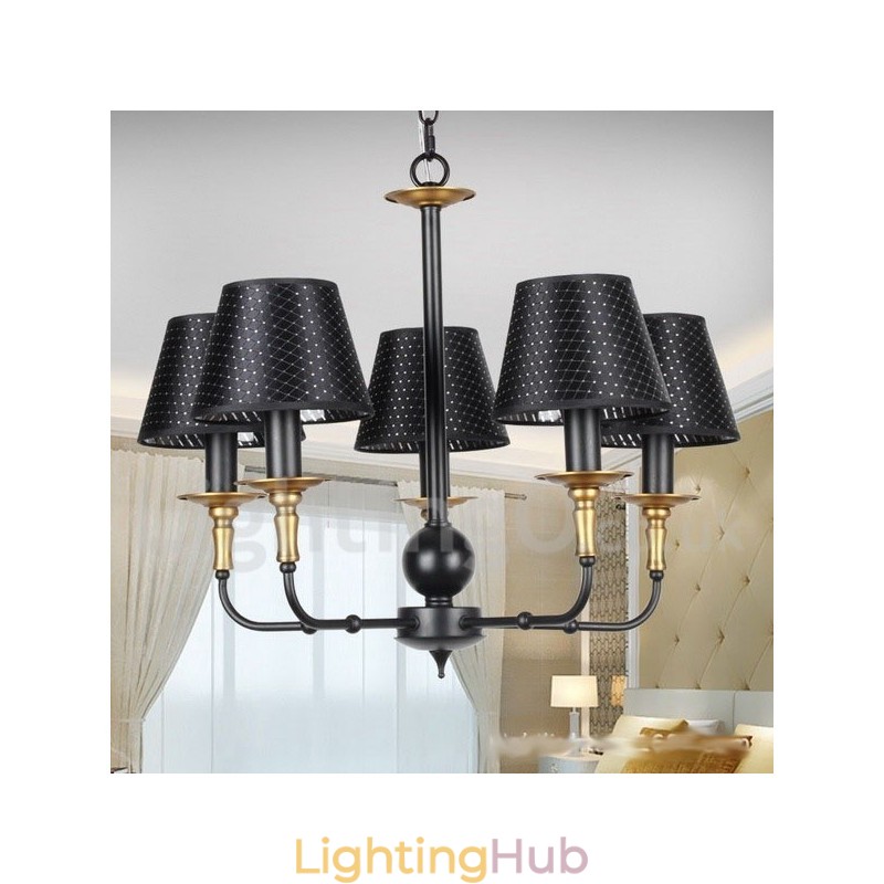 5 Light Retro Rustic Candle Style Chandelier