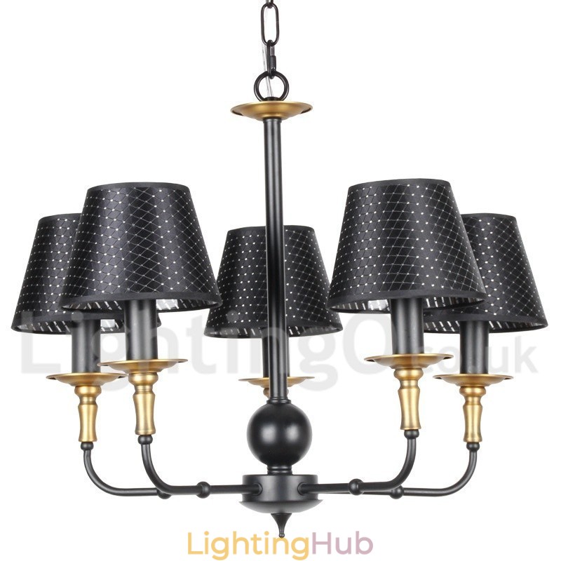 5 Light Retro Rustic Candle Style Chandelier