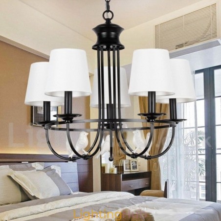 5 Light Retro Black Mediterranean Style Rustic Contemporary Candle Style Chandelier 5 Light Retro Black Mediterranean Style Rustic Contemporary Candle Style Chandelier
