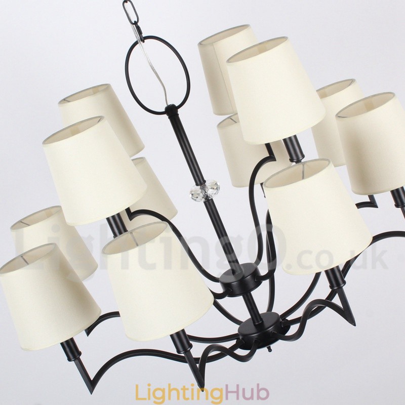 12 Light Modern Contemporary Candle Style Chandelier