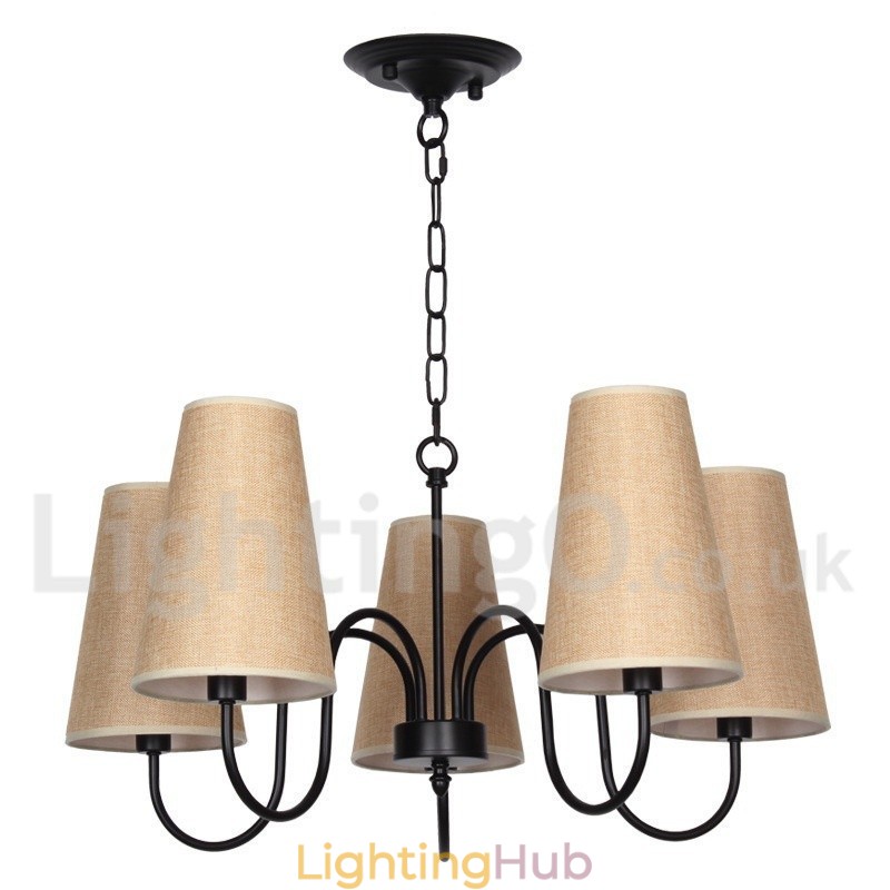 5 Light Retro Contemporary Candle Style Chandelier