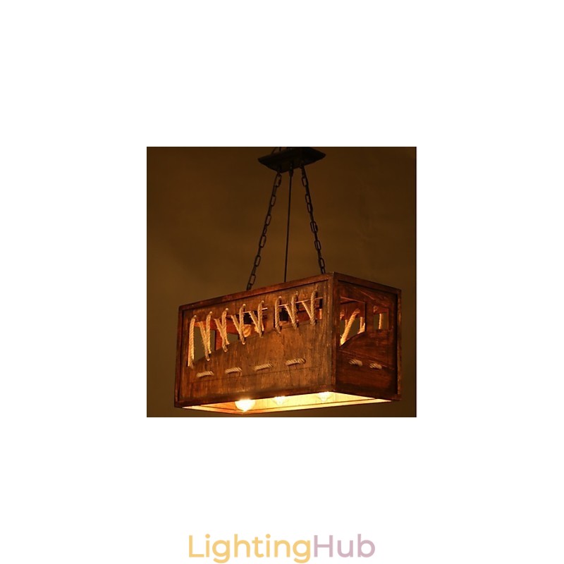Minimalist Wooden Chandelier