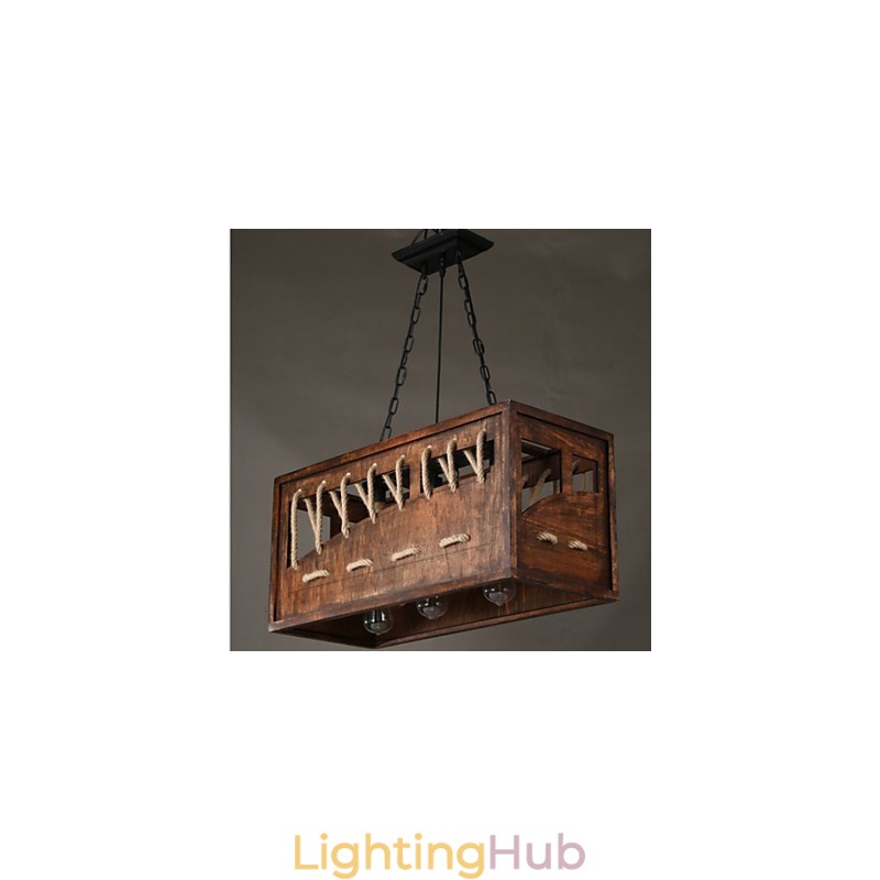 Minimalist Wooden Chandelier