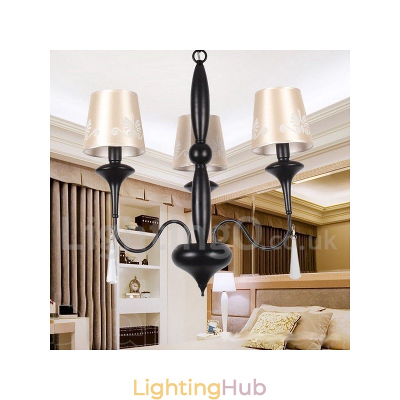 3 Light Mediterranean Style Candle Style Chandelier