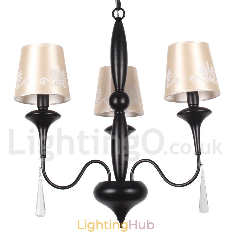 3 Light Mediterranean Style Candle Style Chandelier