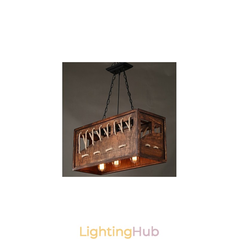 Minimalist Wooden Chandelier