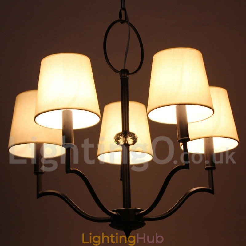 5 Light Modern Contemporary Candle Style Chandelier
