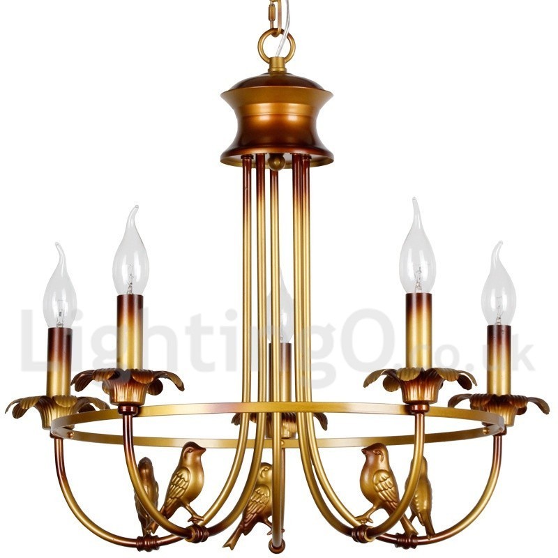 5 Light Retro Candle Style Chandelier