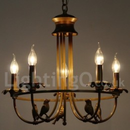 5 Light Retro Candle Style Chandelier