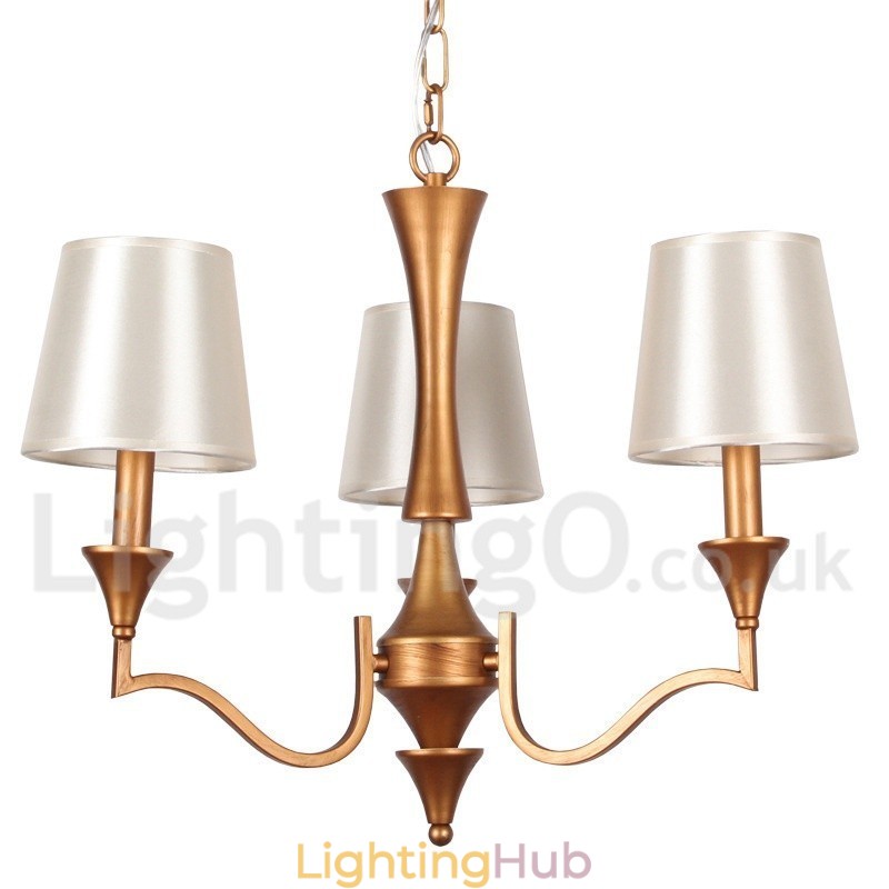 3 Light Mediterranean Style Candle Style Chandelier