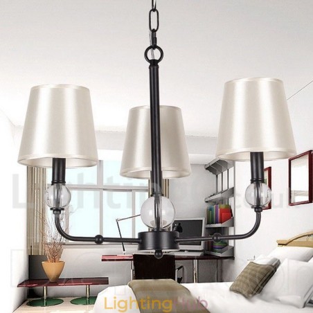 3 Light Retro Black Contemporary Candle Style Chandelier 3 Light Retro Black Contemporary Candle Style Chandelier