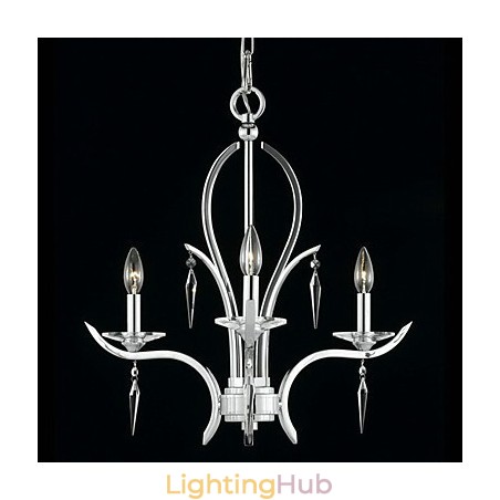 Candle Featured Crystal Chandelier with 3 Lights in Purple Candle Featured Crystal Chandelier with 3 Lights in Purple