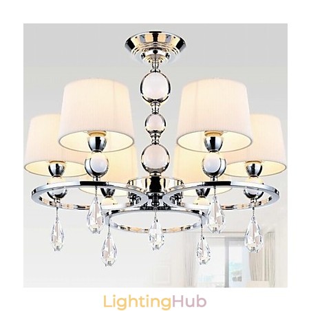 Modern Contemporary Crystal Chrome Metal Chandelier Modern Contemporary Crystal Chrome Metal Chandelier
