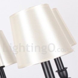 5 Light Black 2 Tier Large Chandelier Retro Contemporary Candle Style Chandelier