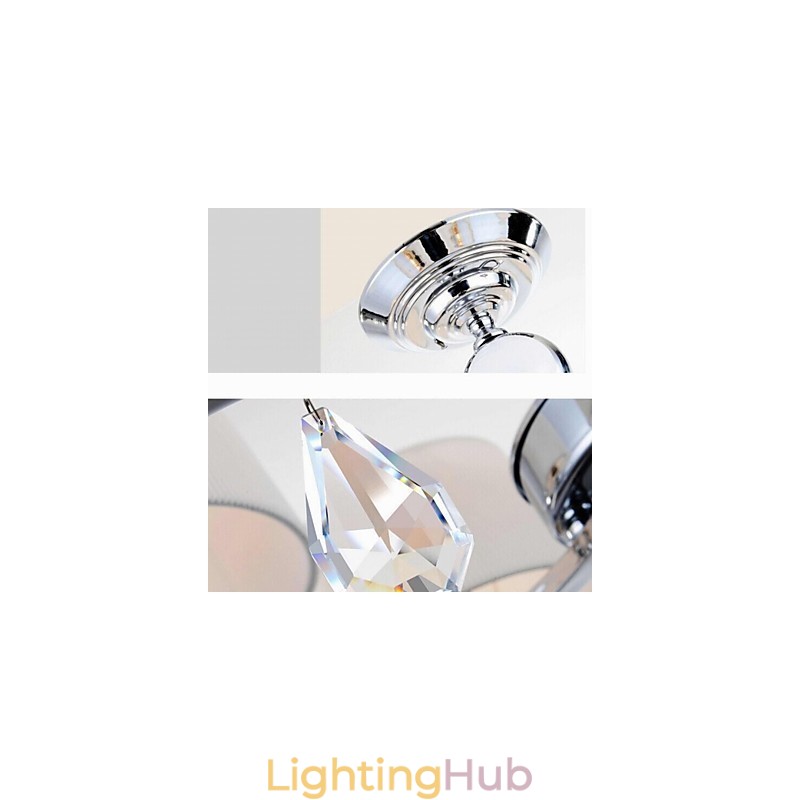 Modern Contemporary Crystal Chrome Metal Chandelier