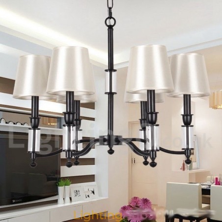 6 Light Black Retro Contemporary Candle Style Chandelier 6 Light Black Retro Contemporary Candle Style Chandelier