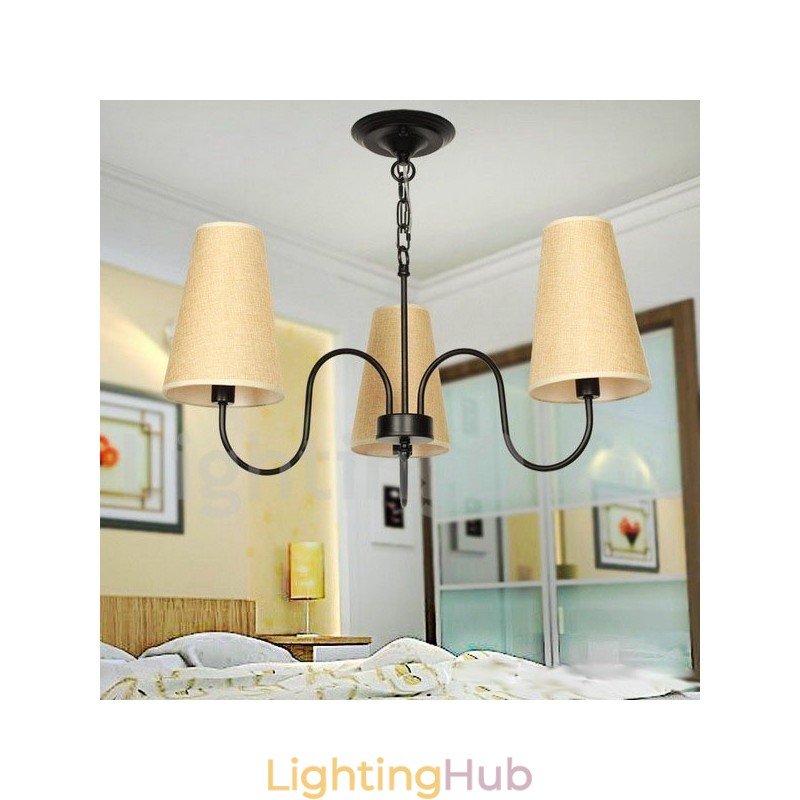 3 Light Retro Mediterranean Style Candle Style Chandelier